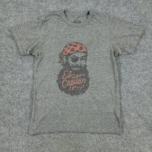 Fossil Shirt Men's Medium Gray El Capitan Pirate Graphic Crew Neck Short Sleeve